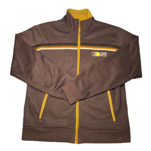 Urban Pipeline Jacket Retro Zip Up Men’s Medium Sporty Skater Brown